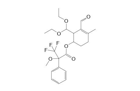 (+)-5-Hydroxy-2-methyl-6-(diethoxymethyl)-1-cyclohexenecarbaldehyde (R)-MTPA ester
