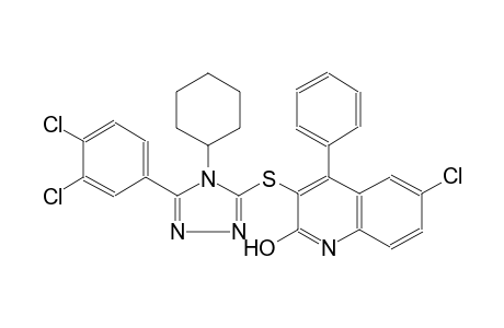 2-quinolinol, 6-chloro-3-[[4-cyclohexyl-5-(3,4-dichlorophenyl)-4H-1,2,4-triazol-3-yl]thio]-4-phenyl-
