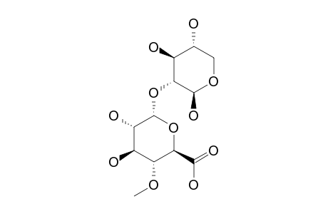 2-O-(4-O-METHYL-ALPHA-D-GLUCOPYRANOSYLURONIC-ACID)-BETA-D-XYLOPYRANOSIDE;AOS-1-BETA