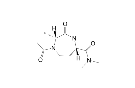 HEXAHYDRO-1H-3-OXO-1-ACETYL-2(R)-METHYL-5(S)-(N,N-DIMETHYLCARBAMOYL-1,4-DIAZEPINE;TRANS