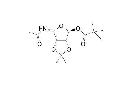 (4R)-4-Acetylamido-2,3-isopropylidene-1-O-pivaloyl-.beta.,D-erythro-tetradialdo-1,4-furanose