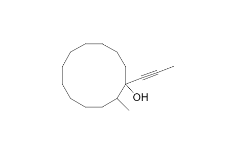 Cyclododecanol, 2-methyl-1-(1-propynyl)-, (1R*,2S*)-