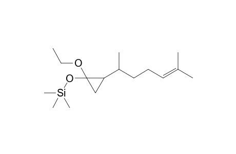 1-Ethoxy-2-(1',5'-dimethylhex-4'-enyl)-1-trimethylsiloxycyclopropane