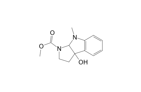 Pyrrolo[2,3-b]indole-1(2H)-carboxylic acid, 3,3a,8,8a-tetrahydro-3a-hydroxy-8-methyl-, methyl ester