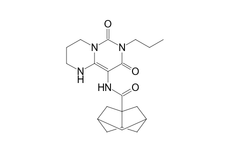 9-(Hexahydro-2,5-methanopentalene-3a-yl)carboxamido-6,8-dioxo-7-propyl-1,3,4,6,7,8-hexahydro-2H-pyrimido[1,6-a]pyrimidine