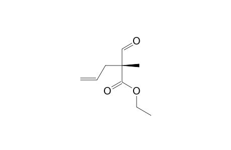 4-Pentenoic acid, 2-formyl-2-methyl-, ethyl ester, (R)-