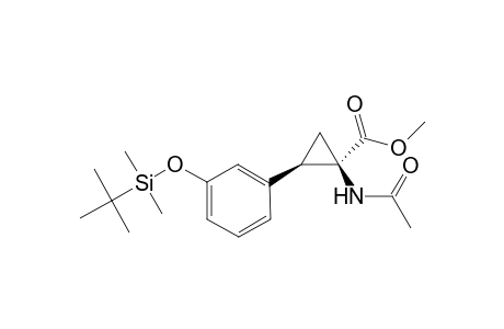 Methyl (1R*,2S*/R*)-1-(Acetylamino)-2-(3-[1-(tert-butyl-1,1-dimethylsilyl]oxyphenyl)-1-cyclopropanecarboxylate