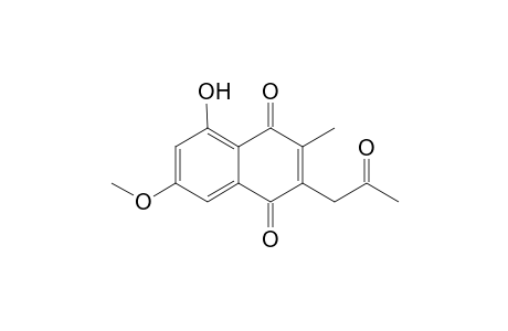 3-Acetonyl-8-hydroxy-6-methoxy-2-methyl-1,4-naphthoquinone