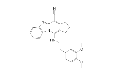 11-{[2-(3,4-dimethoxyphenyl)ethyl]amino}-2,3-dihydro-1H-cyclopenta[4,5]pyrido[1,2-a]benzimidazole-4-carbonitrile