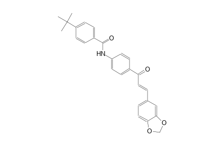 N-{4-[(2E)-3-(1,3-benzodioxol-5-yl)-2-propenoyl]phenyl}-4-tert-butylbenzamide