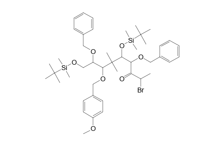 (2R*,4R,5R,7R,8S)-4,8-DIBENZYLOXY-2-BROMO-5,9-BIS-(TERT.-BUTYLDIMETHYLSILOXY)-7-(PARA-METHOXYBENZYLOXY)-6,6-DIMETHYL-3-NONANONE