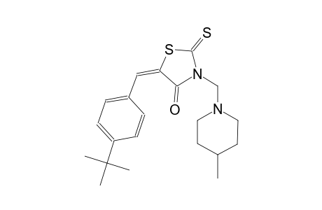 (5E)-5-(4-tert-butylbenzylidene)-3-[(4-methyl-1-piperidinyl)methyl]-2-thioxo-1,3-thiazolidin-4-one