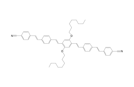 4-[(E)-2-[4-[(E)-2-[4-[(E)-2-[4-[(E)-2-(4-cyanophenyl)ethenyl]phenyl]ethenyl]-2,5-dioctoxyphenyl]ethenyl]phenyl]ethenyl]benzonitrile