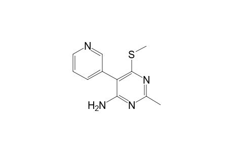 2-Methyl-6-(methylthio)-5-(3-pyridinyl)-4-pyrimidinamine