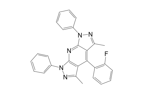 4-(2-FLUOROPHENYL)-3,5-DIMETHYL-1,7-DIPHENYL-1H,7H-BISPYRAZOLO-[3,4-B:4',3'-E]-PYRIDINE