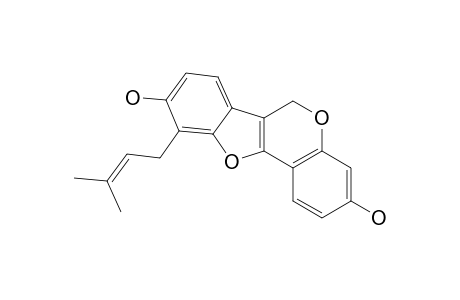 ERYPOEGIN-H;3,9-DIHYDROXY-10-(3-METHYL-2-BUTENYL)-6A,11A-DEHYDROPTEROCARPAN