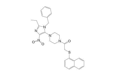 1-[4-(1-BENZYL-2-ETHYL-4-NITRO-1H-IMIDAZOL-5-YL)-PIPERAZIN-1-YL]-2-(NAPHTHALENTHIO)-ETHANONE