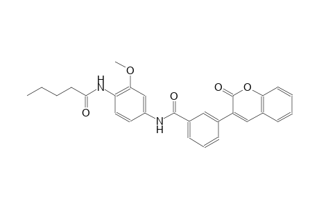 N-[3-methoxy-4-(pentanoylamino)phenyl]-3-(2-oxo-2H-chromen-3-yl)benzamide