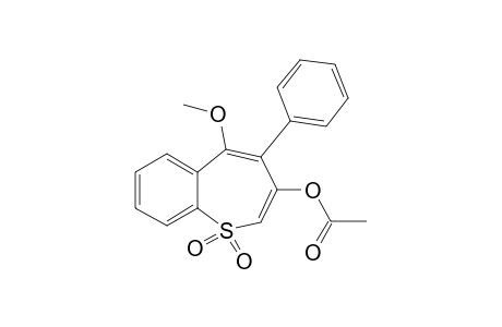 1-Benzothiepin-3-ol, 5-methoxy-4-phenyl-, acetate, 1,1-dioxide