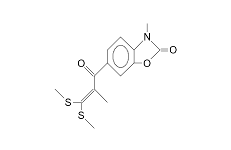2-Methyl-1-(N-methyl-2-oxo-2,3-dihydro-benzoxazol-6-yl)-3,3-bis(methylthio)-prop-2-en-1-one