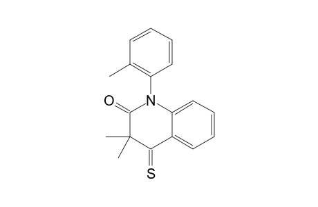 N-(2'-METHYLPHENYL)-1,2,3,4-TETRAHYDRO-3,3-DIMETHYL-QUINOLINE-2-ONE-4-THIONE