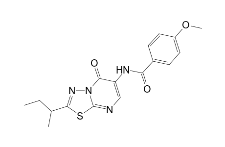 Benzamide, 4-methoxy-N-[2-(1-methylpropyl)-5-oxo-5H-[1,3,4]thiadiazolo[3,2-a]pyrimidin-6-yl]-