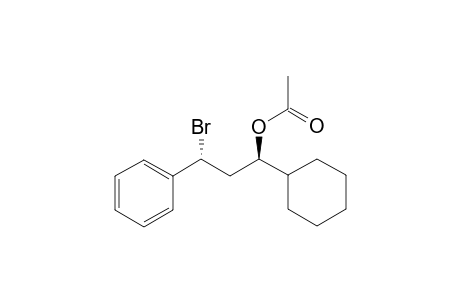 (1R*,3R*)-Acetic acid 3-bromo-1-cyclohexyl-3-phenylpropyl ester
