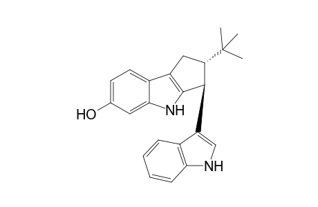 (2RS,3SR)-2-t-butyl-3-(indol-3'-yl)-1,2,3,4-tetrahydrocyclopent[b]indol-6-ol