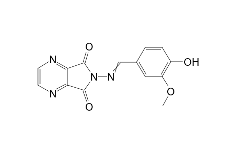 6-[(4-Hydroxy-3-methoxybenzylidene)amino]-5H-pyrrolo[3,4-b]pyrazine-5,7(6H)-dione