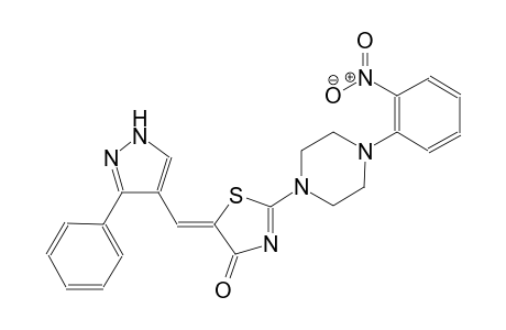 (5Z)-2-[4-(2-nitrophenyl)-1-piperazinyl]-5-[(3-phenyl-1H-pyrazol-4-yl)methylene]-1,3-thiazol-4(5H)-one