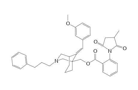 (E)-{9-(3-Methoxybenzylidene)-3-(3-pheny-lpropyl)-3-azabicyclo[3.3.1]nonan-1-yl}methyl 2-(3-Methyl-2,5-dioxopyrrolidin-1-yl)benzoate