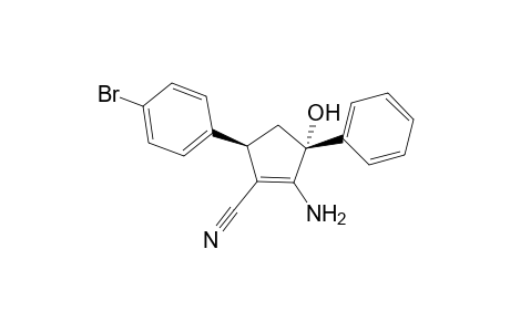 (3R,5R)-2-Amino-5-(4-bromo-phenyl)-3-hydroxy-3-phenyl-cyclopent-1-enecarbonitrile