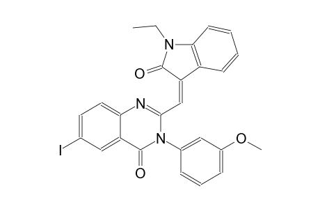 4(3H)-quinazolinone, 2-[(Z)-(1-ethyl-1,2-dihydro-2-oxo-3H-indol-3-ylidene)methyl]-6-iodo-3-(3-methoxyphenyl)-