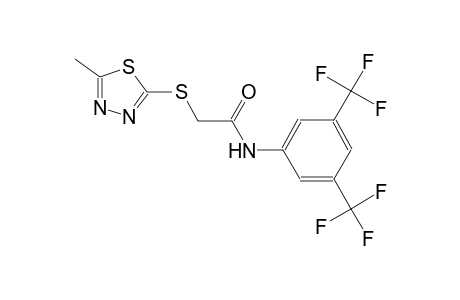 N-[3,5-bis(trifluoromethyl)phenyl]-2-[(5-methyl-1,3,4-thiadiazol-2-yl)sulfanyl]acetamide