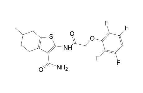 6-methyl-2-{[(2,3,5,6-tetrafluorophenoxy)acetyl]amino}-4,5,6,7-tetrahydro-1-benzothiophene-3-carboxamide