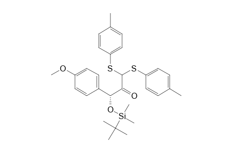 2-Propanone, 1-[[(1,1-dimethylethyl)dimethylsilyl]oxy]-1-(4-methoxyphenyl)-3,3-bis[(4-methylphenyl)thio]-, (R)-