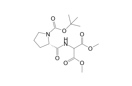 2-[[(2S)-1-tert-butoxycarbonylprolyl]amino]malonic acid dimethyl ester