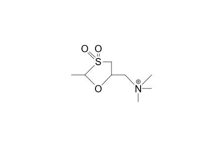 N,N,N,cis-2-Tetramethyl-3,3-dioxo-1,3-oxathiolane-5-methanammonium cation
