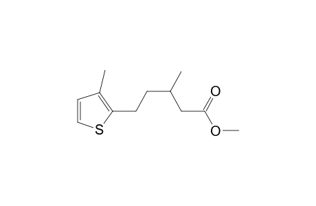 methyl 3-methyl-5-(3-methyl-2-thienyl)pentanoate