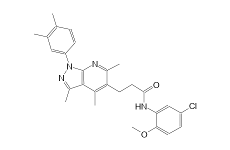 1H-pyrazolo[3,4-b]pyridine-5-propanamide, N-(5-chloro-2-methoxyphenyl)-1-(3,4-dimethylphenyl)-3,4,6-trimethyl-