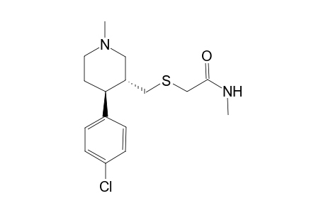 2-[(3R,4S)-4-(4-Chlorophenyl)-1-methyl-piperidin-3-ylmethylsulfanyl]-N-methyl-acetamide