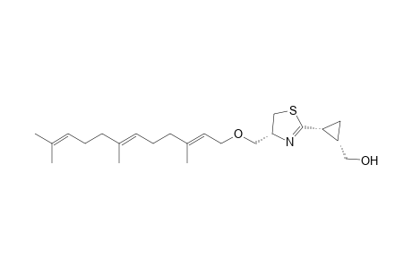 (4R)-2-[(1'R,2'S)-1',2'-Methano-3'-hydroxypropyl]-4R-farnesyloxymethyl-4,5-dihydrothiazole