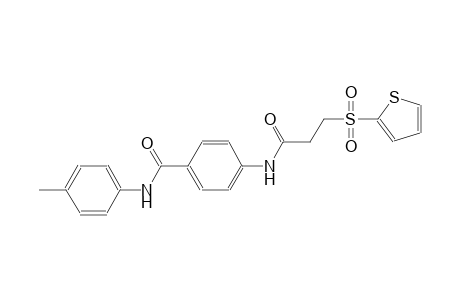 N-(4-methylphenyl)-4-{[3-(2-thienylsulfonyl)propanoyl]amino}benzamide