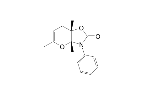 (3aR*,7as*)-3a,5,7a-Trimethyl-3-phenyl-3,3a,7,7a-tetrahydro-2H-pyrano[2,3-d]-oxazol-2-one