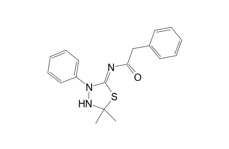 2-Phenylacetylimino-3-phenyl-5,5-dimethyl-1,3,4-thiadiazolidine