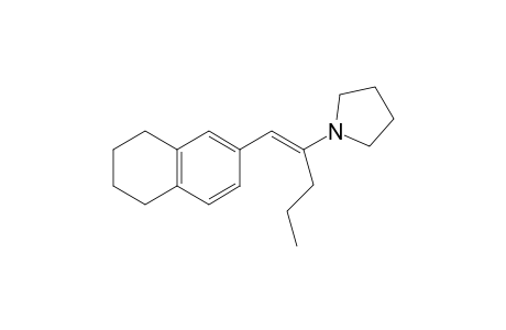 (E)-1-(1-(5,6,7,8-tetrahydronaphthalen-2-yl)pent-1-en-2-yl)pyrrolidine