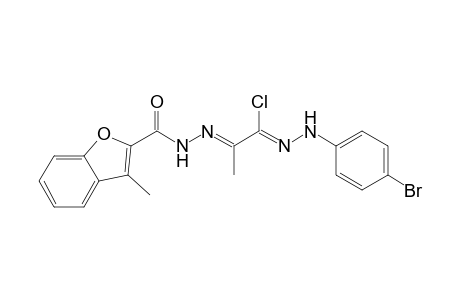 (1Z,2E)-2-{[(3-Methylbenzofuran-2-yl)carbonyl]hydrazono}-N-(4-bromophenyl)propanehydrazonoyl chloride
