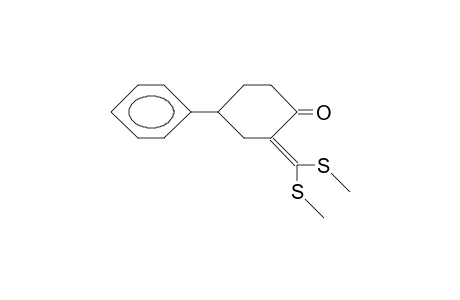 2-(Bis[methylthio]-methylene)-4-phenyl-cyclohexanone