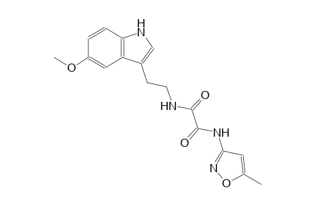 ethanediamide, N~1~-[2-(5-methoxy-1H-indol-3-yl)ethyl]-N~2~-(5-methyl-3-isoxazolyl)-