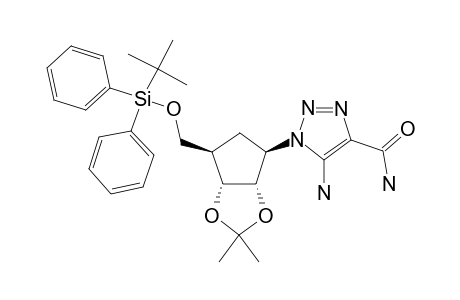 (1R,2S,3R,4R)-1-(5-AMINO-4-CARBAMOYL-1H-1,2,3-TRIAZOL-1-YL)-2,3-ISOPROPYLIDENE-DIOXY-4-[(TERT.-BUTYLDIPHENYLSILYLOXY)-METHYL]-CYCLOPENTANE
